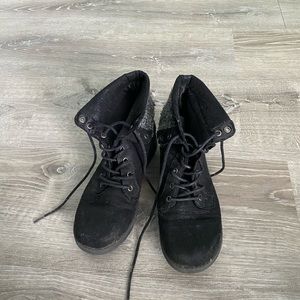 Black Laced Booties
